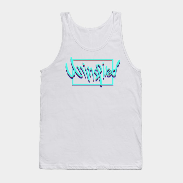 Uninspired neon blue red and navy typography Tank Top by KO-of-the-self